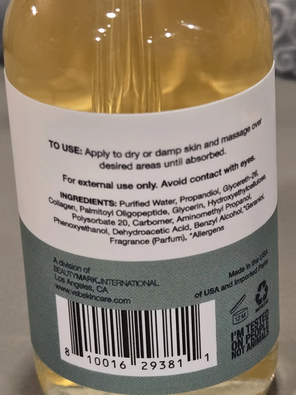 Vitamins and Sea Beauty Restorative Facial Serum - Sea Salt Collagen Peptides
